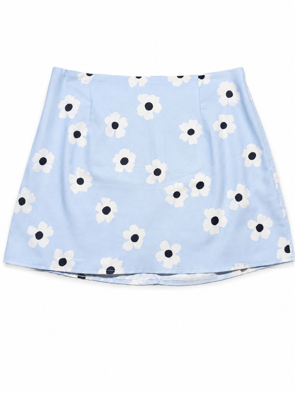 Princess Polly Light Blue Floral A-Line Mini Skirt